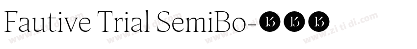Fautive Trial SemiBo字体转换